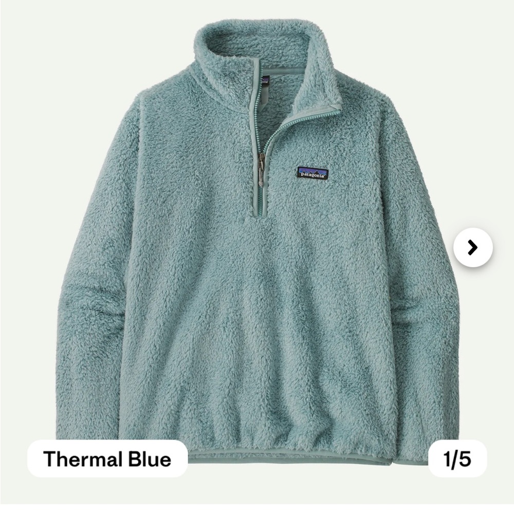 Patagonia thermal blue 1/4 zip fleece